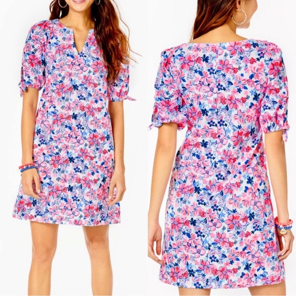 Lilly Pulitzer Easley Dress Sz Medium Resort White Party Like A Lobster New - Picture 1 of 11